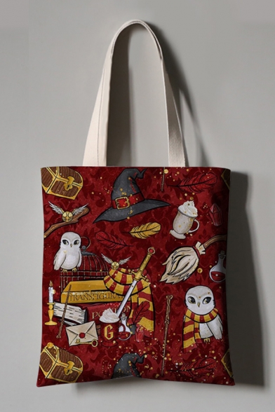 Womens Fashionable Magic Cartoon Pattern Oxford Tote Bag