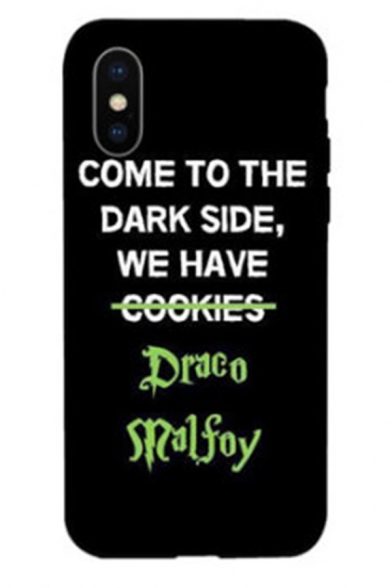 Popular Letter COME TO THE DARK SIDE WE HAVE DRACO MALFOY Print Black Phone Case