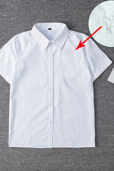women's white short sleeve polo shirt