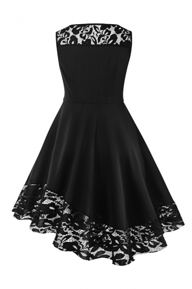 girls plain black dress