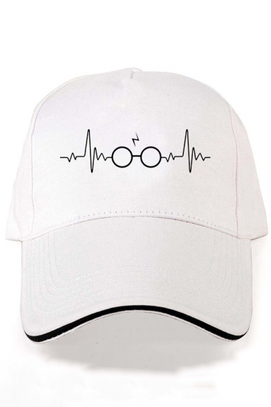 Embroidered Glasses Flash Printed Baseball Cap for Couple