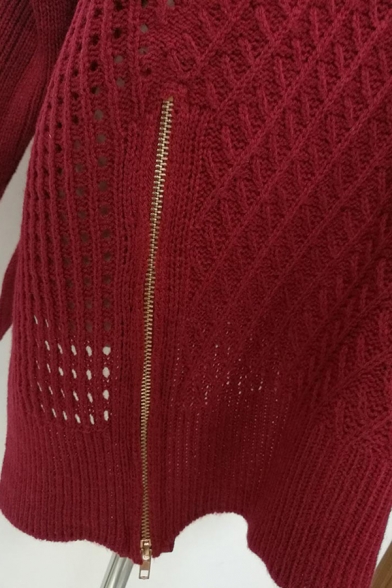 shoulder zipper sweater