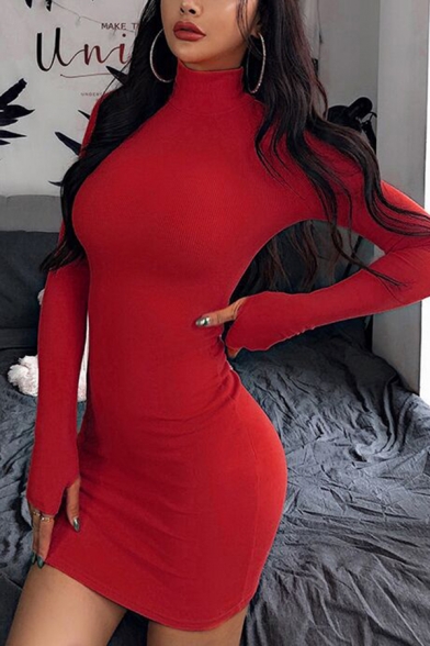 bodycon dress with gloves