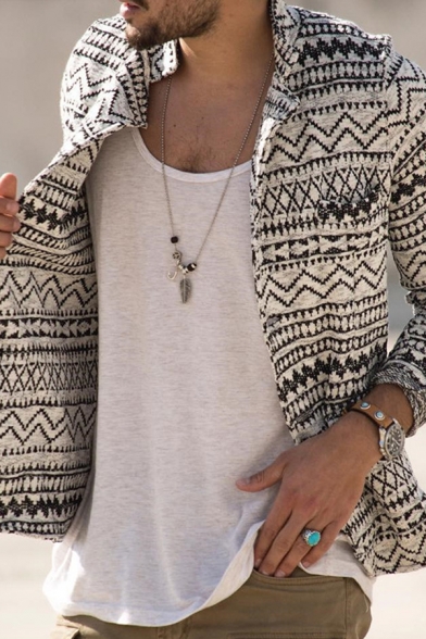 tribal knitted cardigan