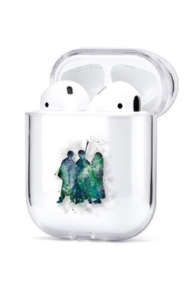Chic Stylish Cartoon Owl Glasses Letter ALWAYS Printed Airpods Case in White