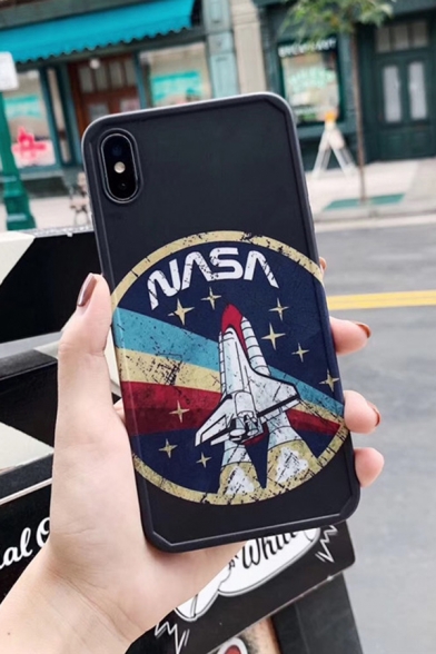 Popular Girls Letter NASA Rocket Print Graphic Phone Case