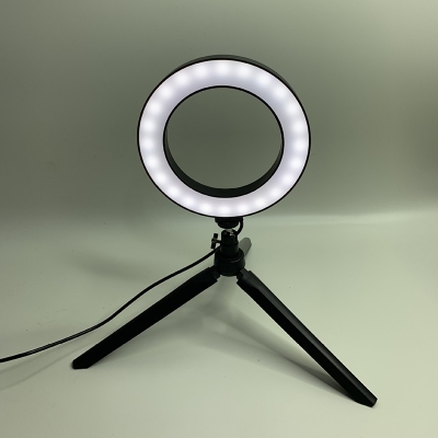 Ring LED Live Beauty Tripod Fill Light with Mobile Phone Clip