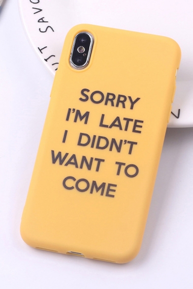 Stylish Edgy Looks Letter SORRY I'M LATE I DIDN'T WANT TO COME Printed iPhone 11/X Case