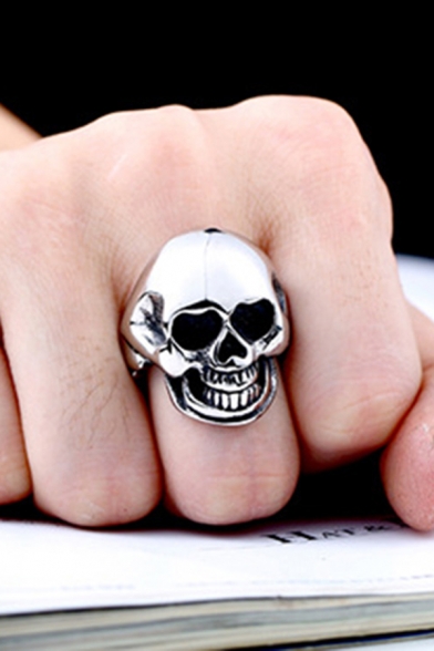 Vintage Boys Punk Style Skull Designer Street Ring