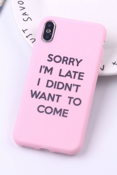 Stylish Edgy Looks Letter SORRY I'M LATE I DIDN'T WANT TO COME Printed iPhone 11/X Case