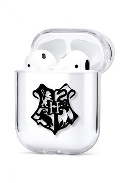 Chic Stylish Cartoon Owl Glasses Letter ALWAYS Printed Airpods Case in White