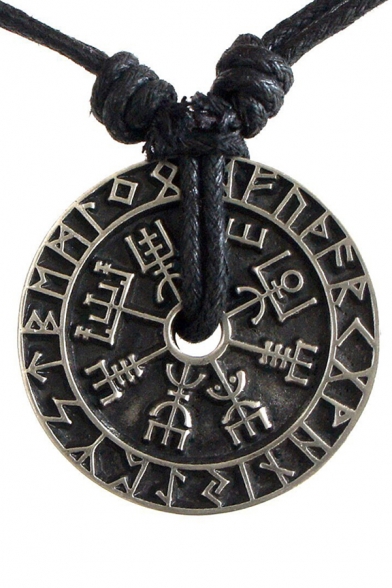 Stylish Unique Viking Symbol Hollow Out Necklace for Men