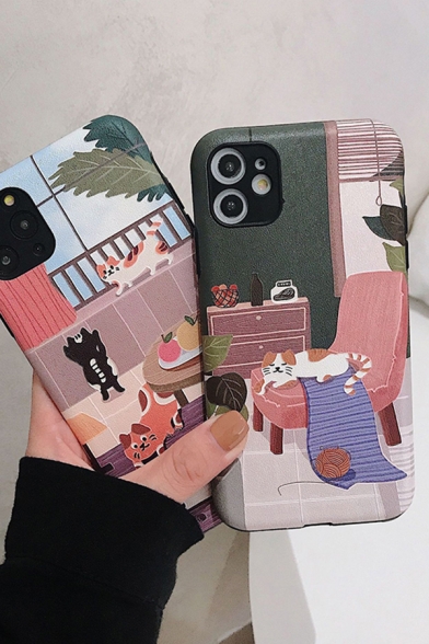 Stylish Unique Cartoon Cat Printed iPhone 11 Pro Max Phone Case