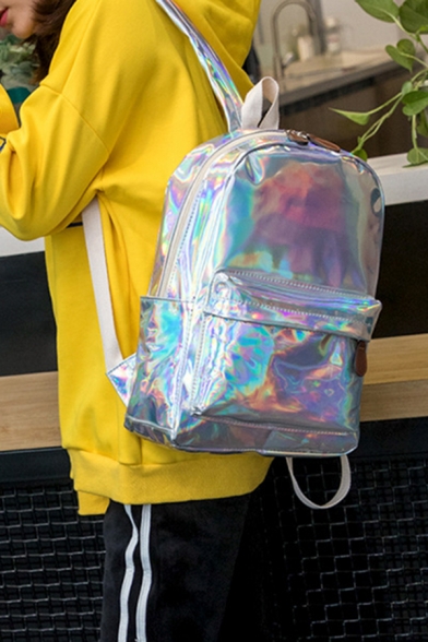 New Fashion Students Laser Reflective Large Capacity Backpack