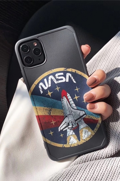 Popular Girls Letter NASA Rocket Print Graphic Phone Case