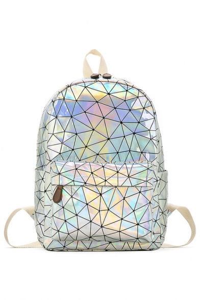 Amazing Chic Sparkle Geometric Printed Laser Backpack
