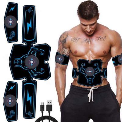 Abs Stimulator Abdominal Toning Belt EMS Trainer Silicon Electronic Muscle Toner Wireless Weight Loss Ultimate Training Muscle Building Exercise & Fitness Gym Workout For Men Women Leg Abdomen