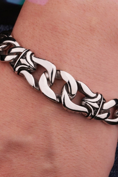 Handmade Chic Cool Guys Viking Style Silver Bracelet