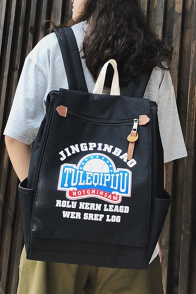 New Trendy Wholesale Letter JINGPINBAO Print Large Capacity Backpack for Students