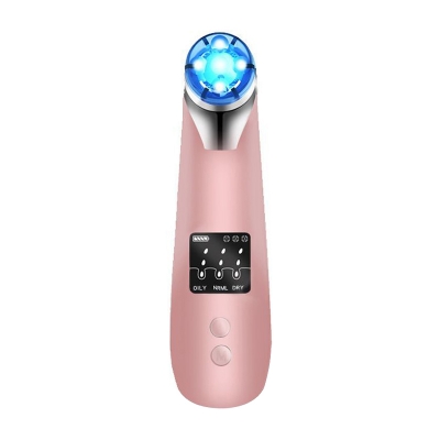 3-Color LED Blackhead Removing Lifting Massage Instrument Electric Grease Acne Facial Pore Cleaning White/Pink Beauty Instrument