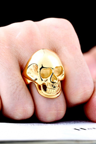 Vintage Boys Punk Style Skull Designer Street Ring