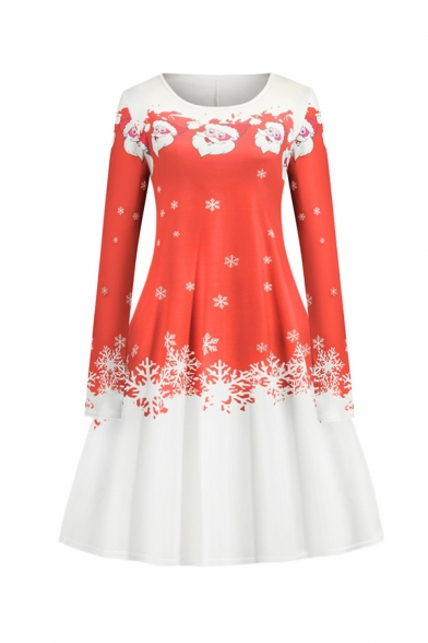 long sleeve red christmas dress