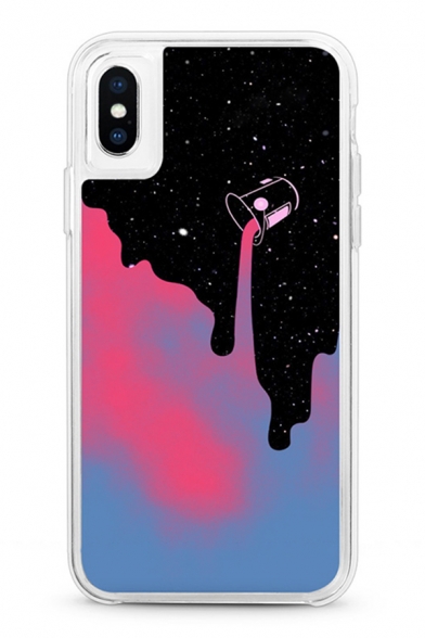 Fashionable Pretty Pouring Milk Printed iPhone X Case in Black