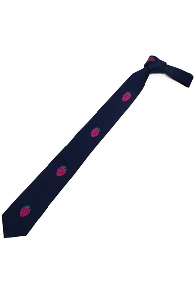 Fashionable Novelty Cool All Over Strawberry Printed Formal Tie