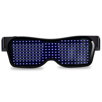 SL-004 LED Light Emitting Syllable Bar APP Bluetooth Glasses 180 mAh, Red/Blue/White