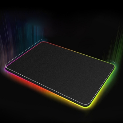 LED Gaming Mouse Pad RGB Colorful Luminous for PC Computer Desktop Desk Mat Gaming Keyboard Pad 300*800mm, Black