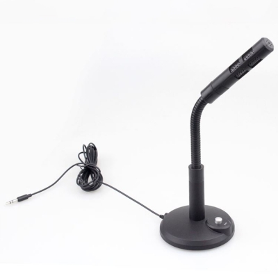 USB Game Microphone Voice Recording Microphone for Notebook Desktop Phone, Black