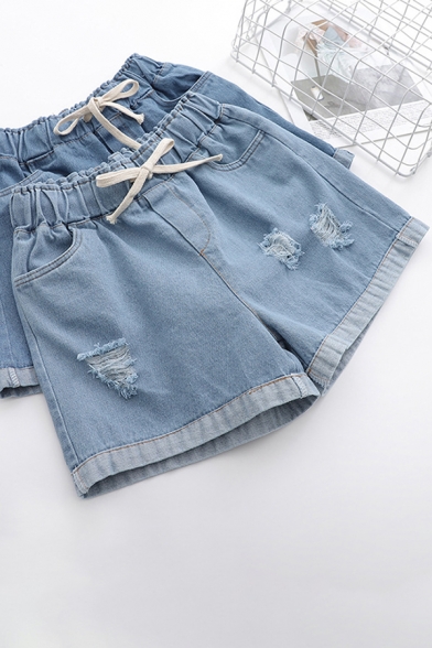 relaxed fit denim shorts