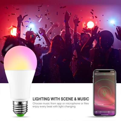 LED 5050 / 2835 RGBW Intelligent Remote Control Bulb Colorful Spotlight Wireless Bluetooth Bulb, White/Warm Light