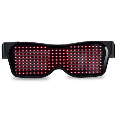 SL-004 LED Light Emitting Syllable Bar APP Bluetooth Glasses 180 mAh, Red/Blue/White