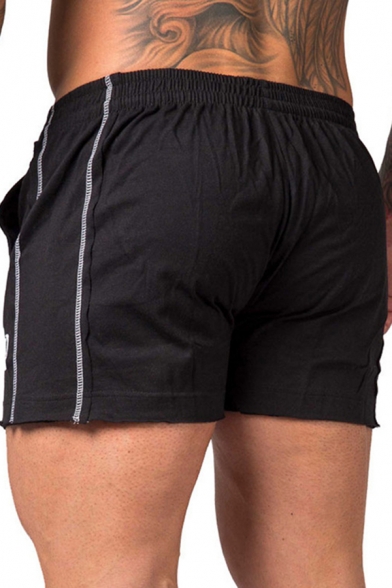 Leisure Muscle Mens Elastic Waist Patterned Relaxed Fit Shorts
