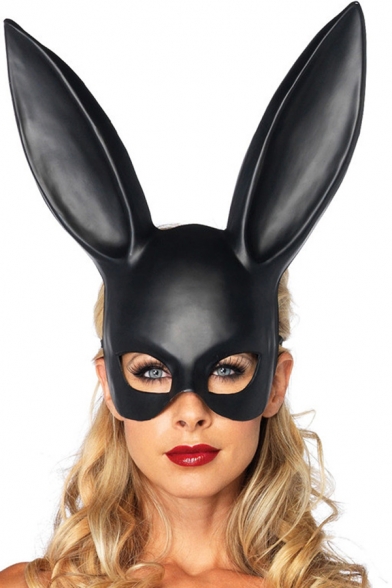 Halloween Party Unqiue Rabbit Shape Plain Mask for Women