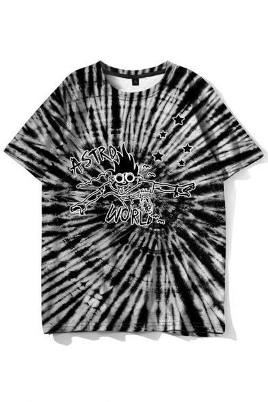 Dizzy Vortex Graphic Printed Short Sleeve Crew Neck Relaxed Fit Popular T Shirt for Boys