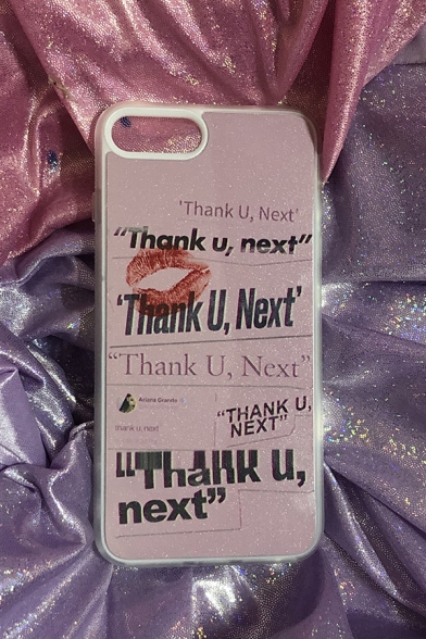 Fancy Girls Letter Thank U Next Lip Graphic iPhone Xr Case in Purple