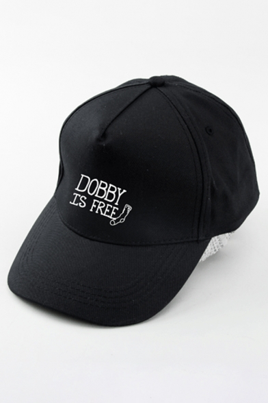 Cool Girls Letter Dobby Is Free Sock Graphic Cap in Black