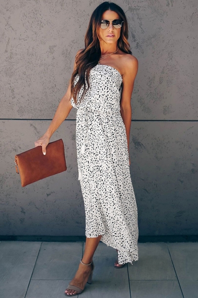 polka dot tube dress