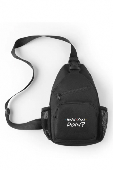 Streetwear Letter I'll Be There for You Printed Chest Bag