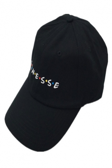 Fashionable Letter Finesse Embroidered Cotton Adjustable Cap