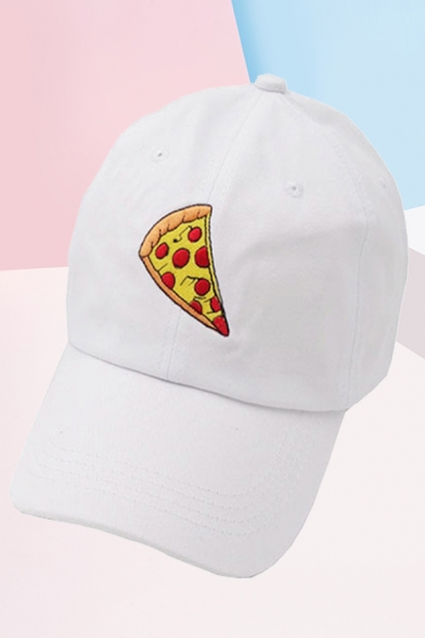 Unisex Streetwear Cartoon Pizza Embroidered Fashion Cap