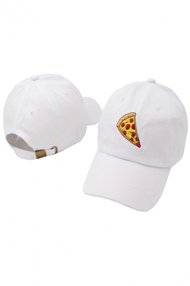 Unisex Streetwear Cartoon Pizza Embroidered Fashion Cap