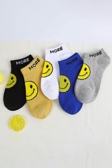 Fashionable Number Letter Cartoon Graphic Knit Socks