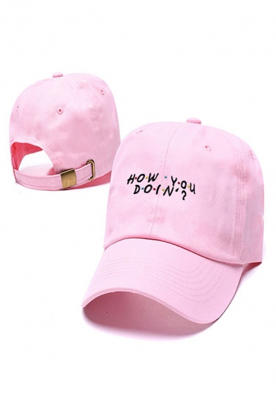 Fashionable Girls Letter How You Doin Embroidered Cap
