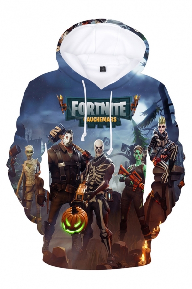 Popular Game Figure 3D Printed Long Sleeve Pullover Sport Hoodie