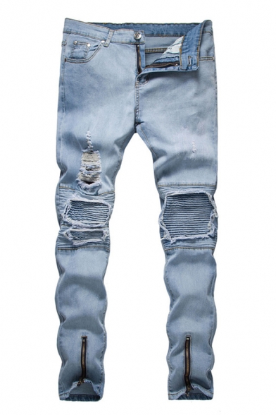 light blue biker jeans mens