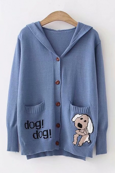 hooded button up cardigan