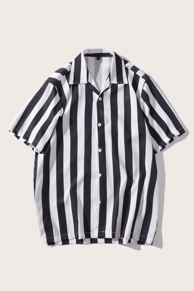 Classic Mens Shirt Vertical Stripe ...